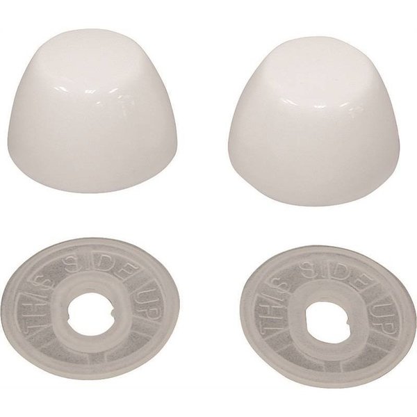 Worldwide Sourcing Toilet Bolt Cap Round White PMB-475-3L